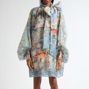 Zimmermann Illustration Billow Shift Mini Dress very rare